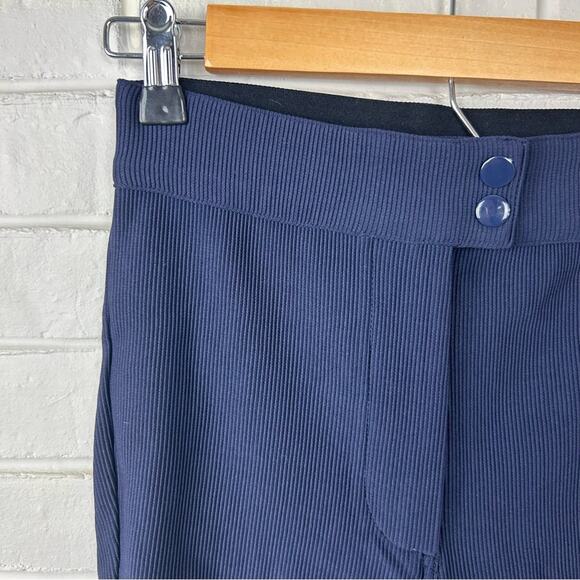 American Apparel Navy High Rise Ribbed Riding Pants Size S - Picture 8 of 12